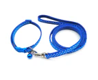 Pet Collar Dog Leash Suit Cat Leash Outdoor Dog Walking Sport Miniature Dog Leash Dog Chain,Blue