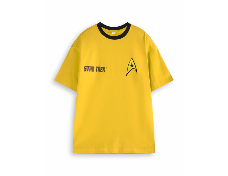 Star Trek Mens Short Sleeved T-Shirt (Yellow)