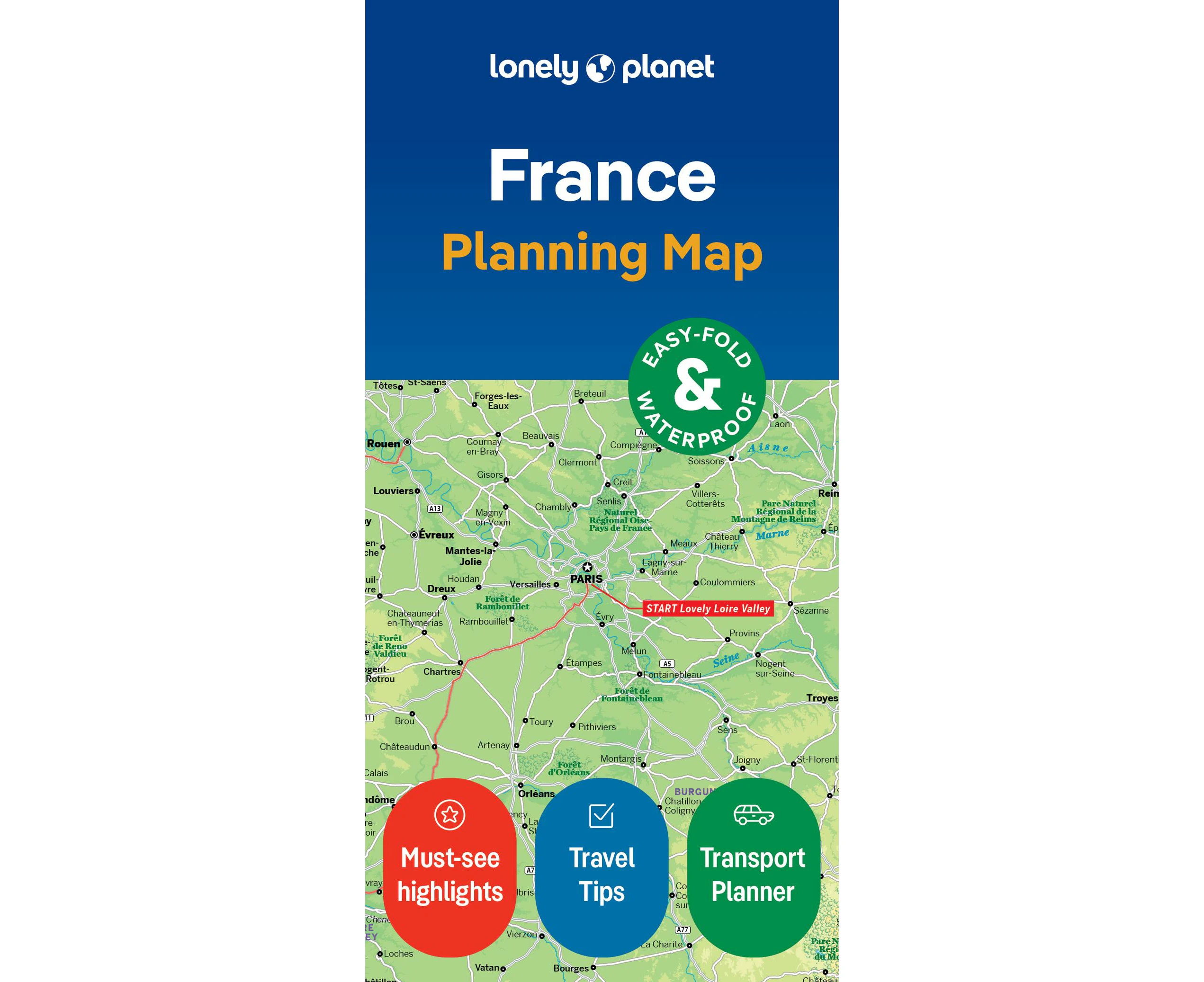 Lonely Planet France Planning Map