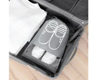 Non-Woven Fabric Portable Travel Shoe Storage Bag Pouch With Drawstring Closure (L)