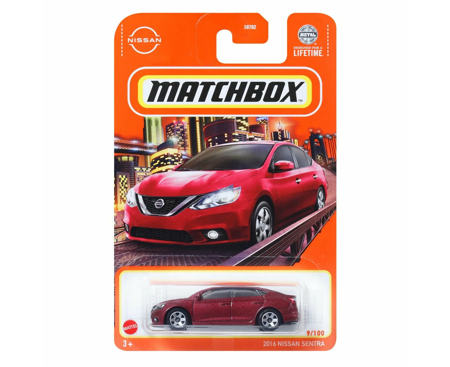 Matchbox Car Collection 2024 Mix 7G Long Card - 2016 Nissan Sentra Red