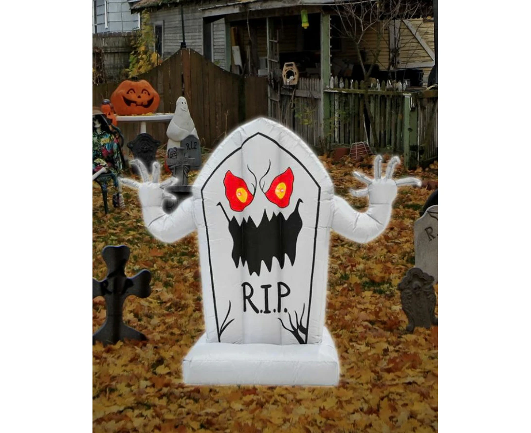 Rip Tombstone LED Eyes Lawn Inflatable 1.5m