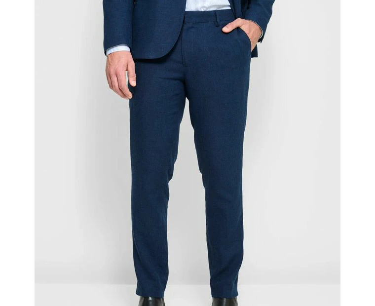 Linen Blend Suit Pants - Preview