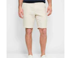 Linen Blend Tailored Shorts - Preview