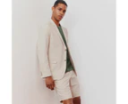 Linen Blend Tailored Shorts - Preview