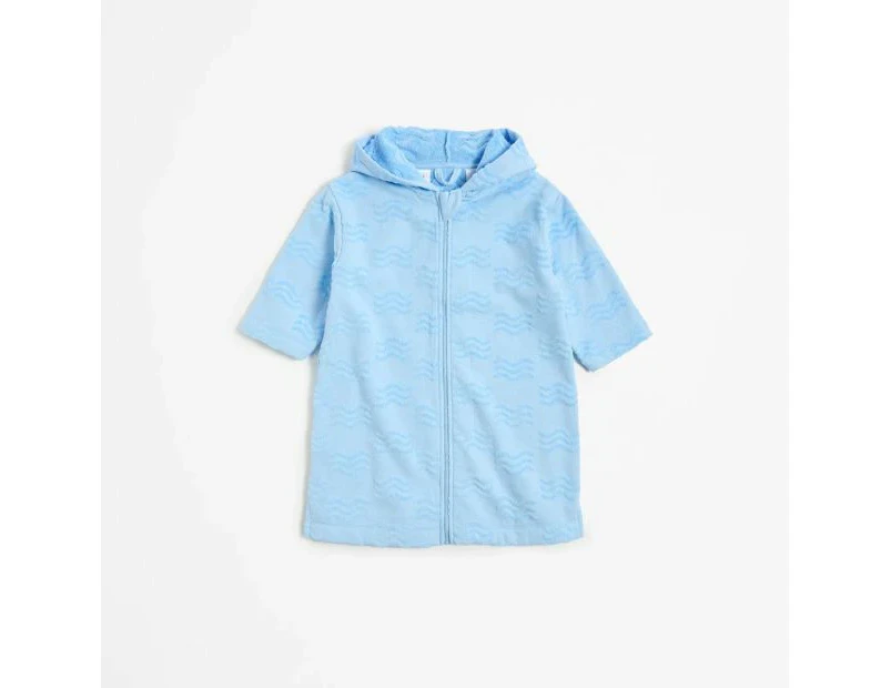 Target Hooded Zip Thru Kids Towelling Robe