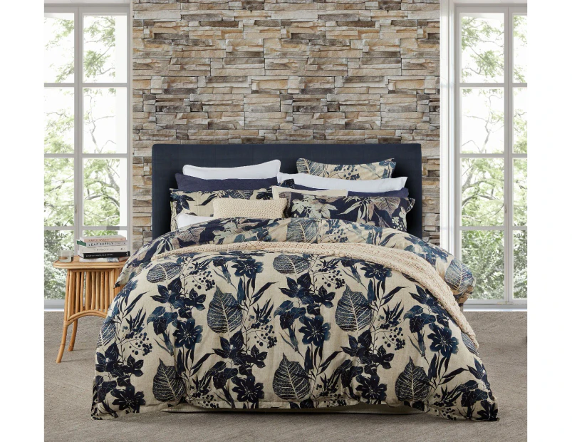 Private Collection Allambie Quilt Cover Set Indigo