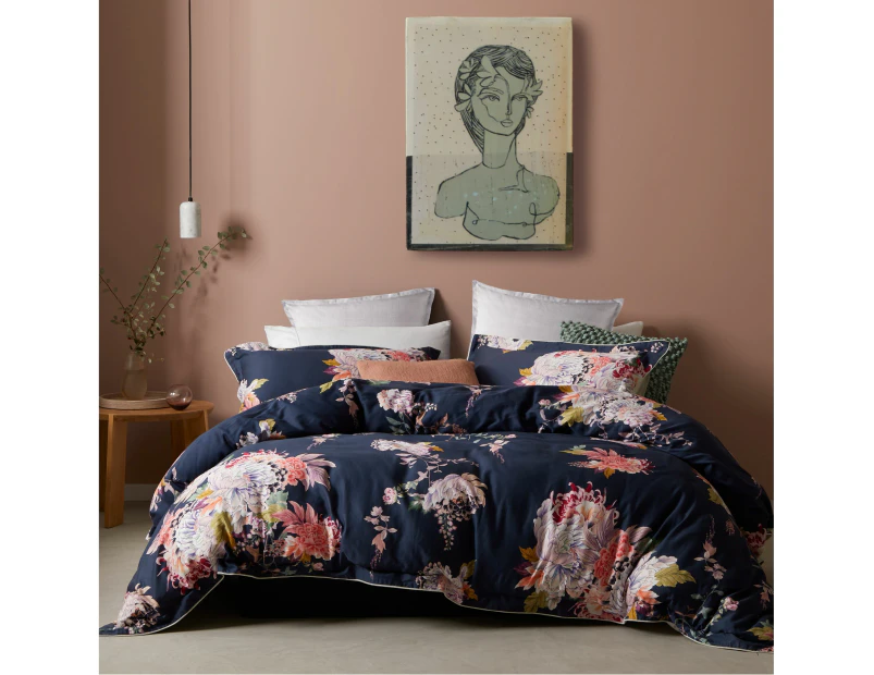 Hope Quilt Cover Set (Navy) - King