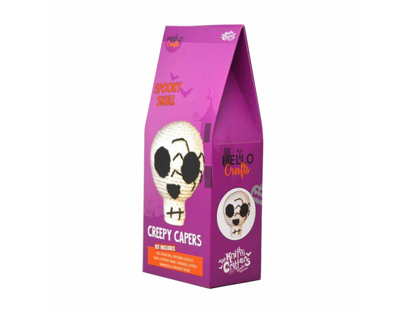 Knitty Critters Creepy Capers Crochet Kit: Spooky Skull Knitty Critters Creepy Capers Crochet Kit: Spooky Skull