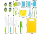 17 Piece Kids Kitchen Knife Set Kids Knife Set for Cutting and Cooking Fruits or Vegetables Kids Safe Chef Knife for Toddlers