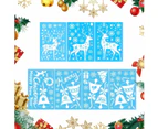 xmas Window Stickers Children 30 X 20 cm White Window Stickers Double-Sided Static Stickers Reindeer Snowman xmas Decoration Stickers for Window Decoration