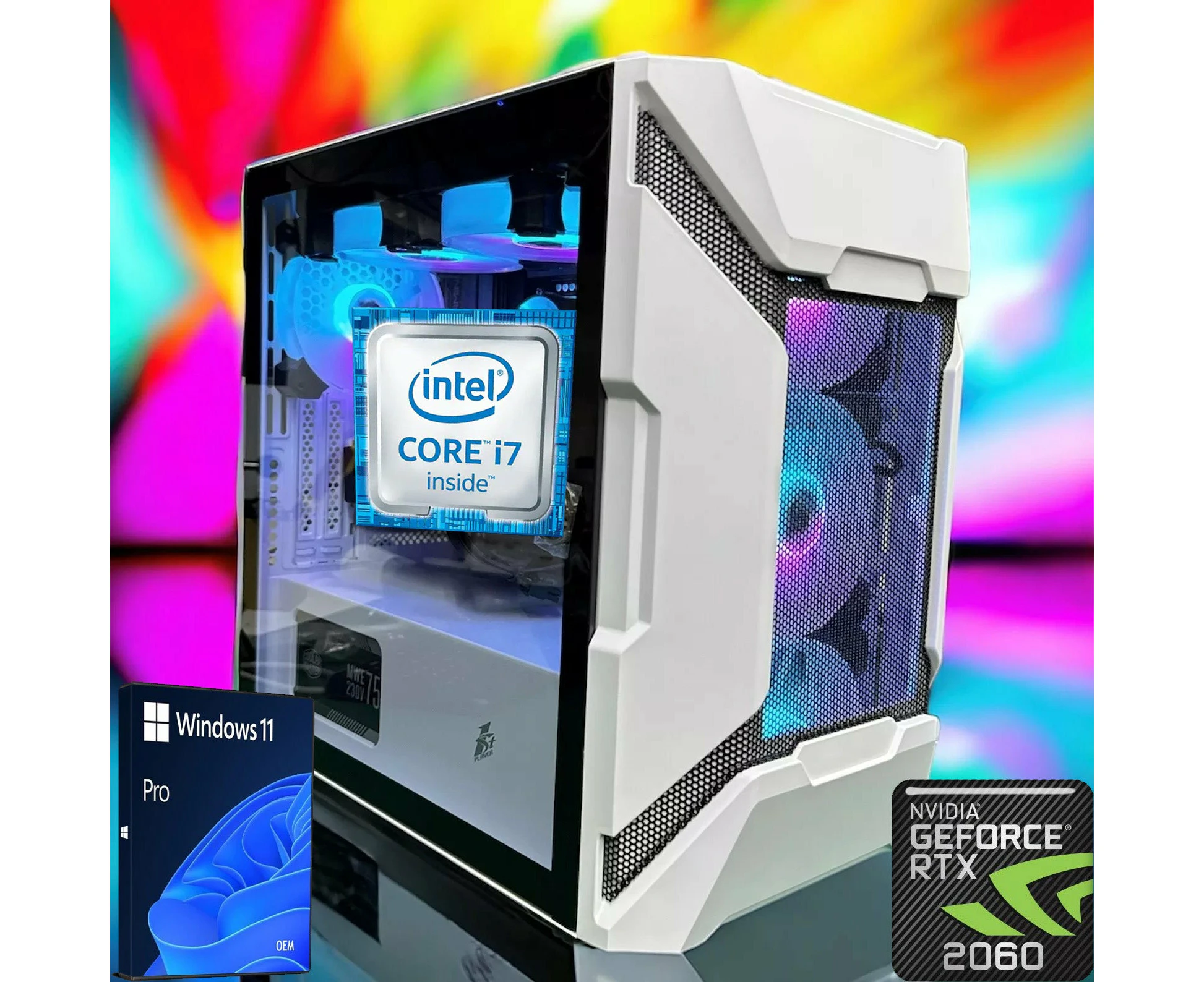 Pre Built Gaming PC - ONE Gamer Intel Core i7 @4.60GHz 32GB RAM RTX 2060 OC Samsung 500GB SSD + 1TB SATA