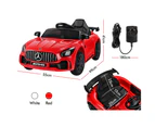 Kids Ride On Car Mercedes-Benz AMG GT R Licensed Electric Motors Red