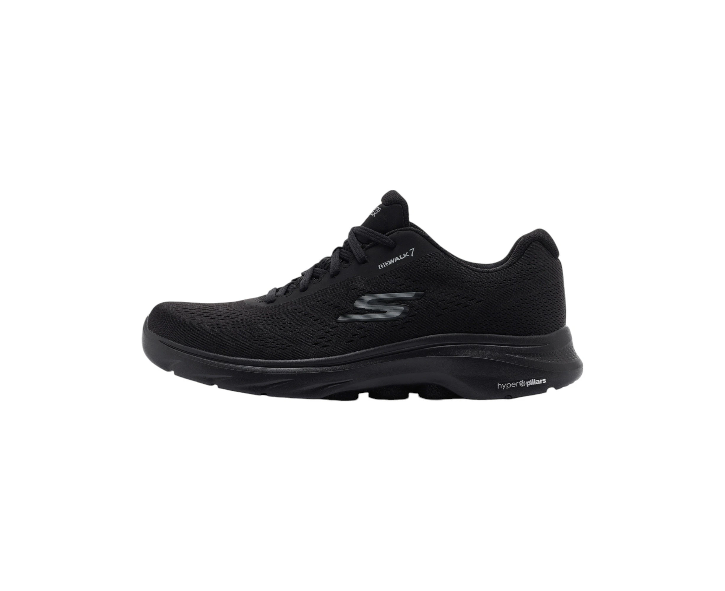 Mens Skechers Go Walk 7 Avalo 2 Sneaker Black/Black Shoes