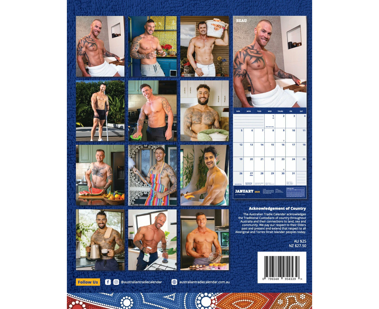 Housework Hunk Calendar 2025 - Wall Calendar