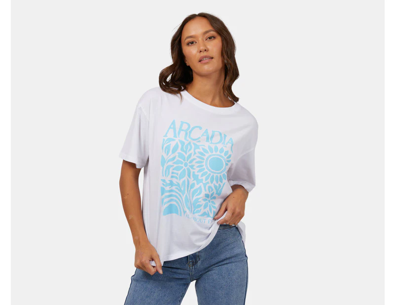 All About Eve Women's Arcadia Boyfriend Tee / T-Shirt / Tshirt - White