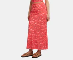 All About Eve Women's Gigi Floral Maxi Skirt - Red