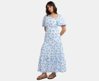 All About Eve Women's Zimi Maxi Dress - White/Blue