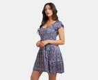 All About Eve Women's Andie Floral V-Neck Mini Dress - Print