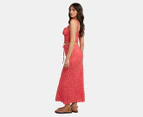 All About Eve Women's Gigi Floral Maxi Skirt - Red