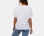 All About Eve Women's Arcadia Boyfriend Tee / T-Shirt / Tshirt - White