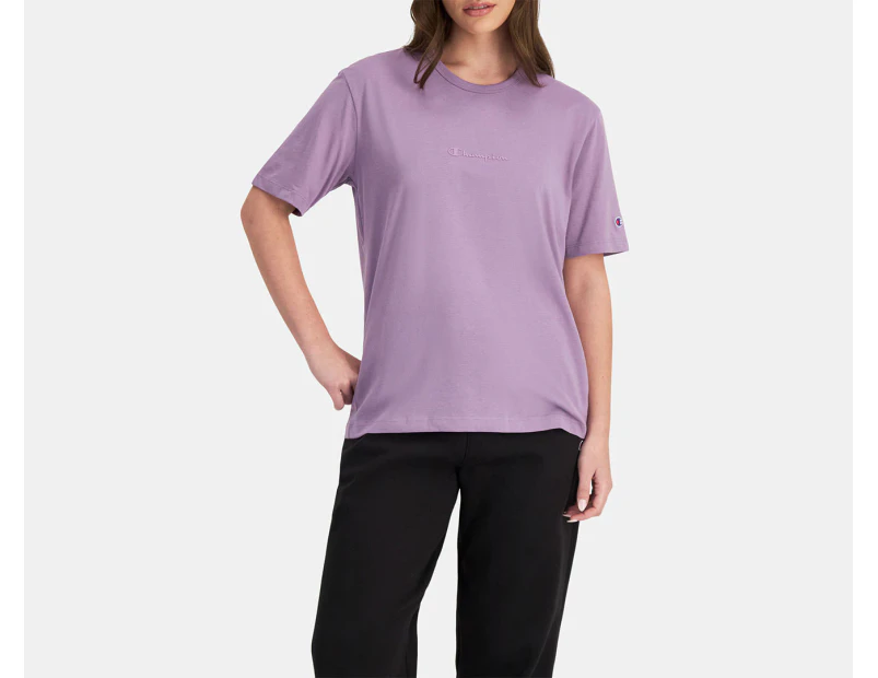 Champion Women's Script Tonal Tee / T-Shirt / Tshirt - Midsummer Purple