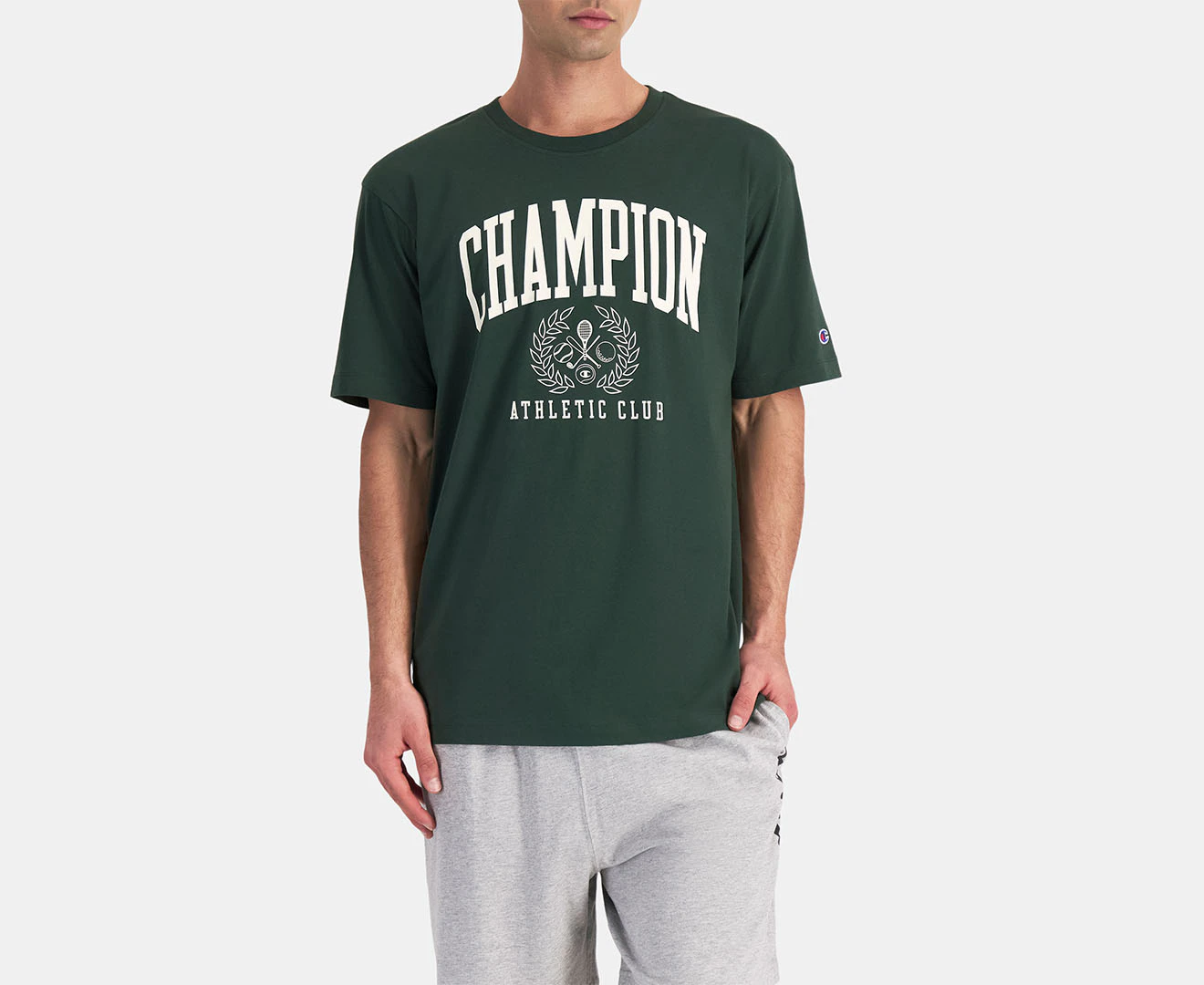 Champion Men's Graphic Summer Tee / T-Shirt / Tshirt - Green