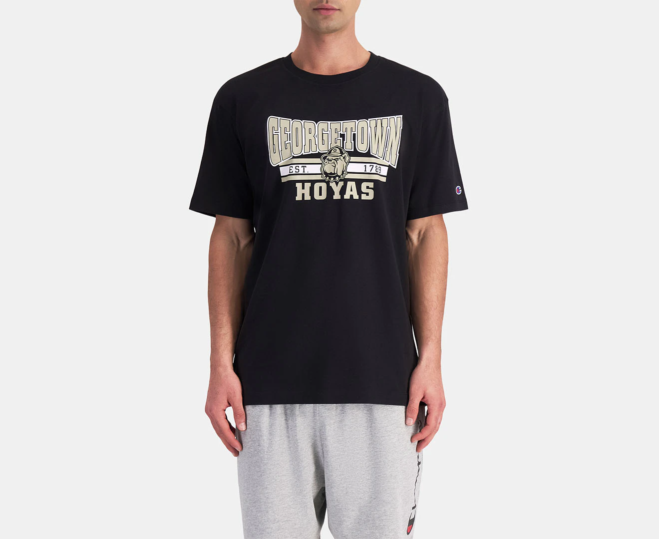 Champion Men's US College Tee / T-Shirt / Tshirt - Black