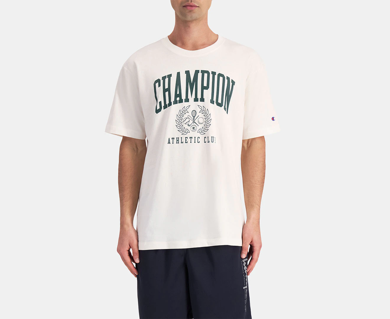 Champion Men's Graphic Summer Tee / T-Shirt / Tshirt - White