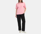 Champion Women's Script Tonal Tee / T-Shirt / Tshirt - Strawberry Milkshake