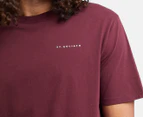 St. Goliath Men's Essential Tee / T-Shirt / Tshirt - Burgundy