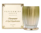 Peppermint Grove Champagne & Red Raspberries Christmas Candle 370g