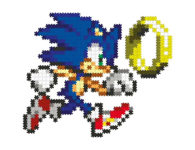 750pc Jixelz Remix Sonic the Hedgehog + Ring Kids/Child Jigsaw Puzzle Set 8y+