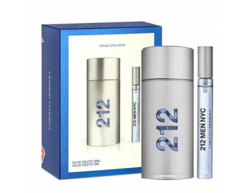 212 MEN NYC 100ML GIFT SET EDT SPRAY BY CAROLINA HERRERA - DISCONTINUED