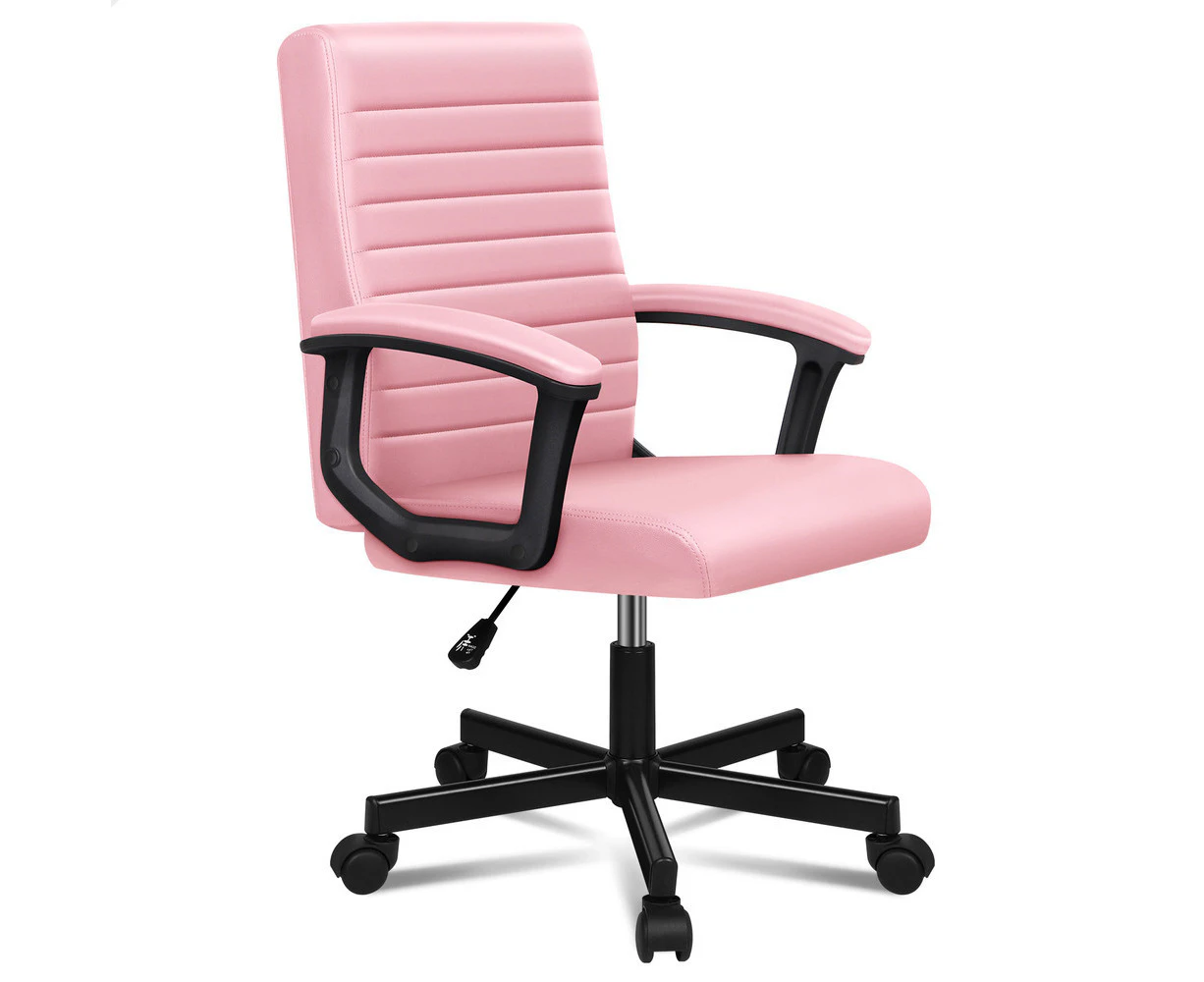 ALFORDSON Office Chair Executive Mid Back Pink