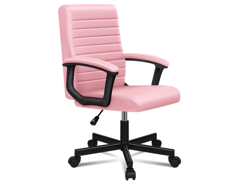 ALFORDSON Office Chair Executive Mid Back Pink