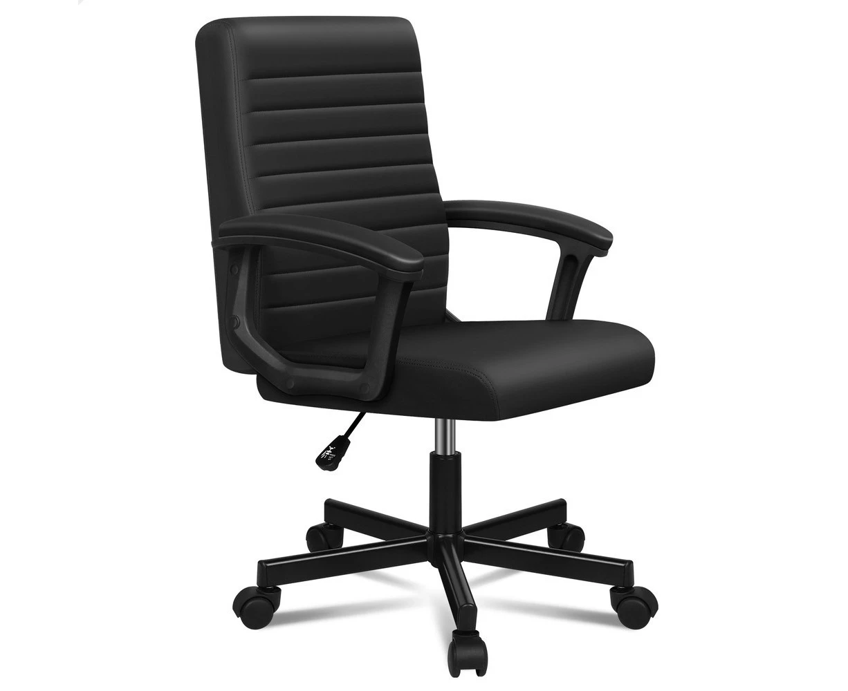 ALFORDSON Office Chair Executive Mid Back Black