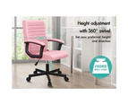 ALFORDSON Office Chair Executive Mid Back Pink