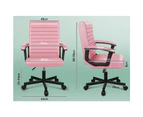 ALFORDSON Office Chair Executive Mid Back Pink