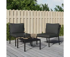 vidaXL Garden Chairs with Grey Cushions 2 pcs 60x74x79 cm Steel