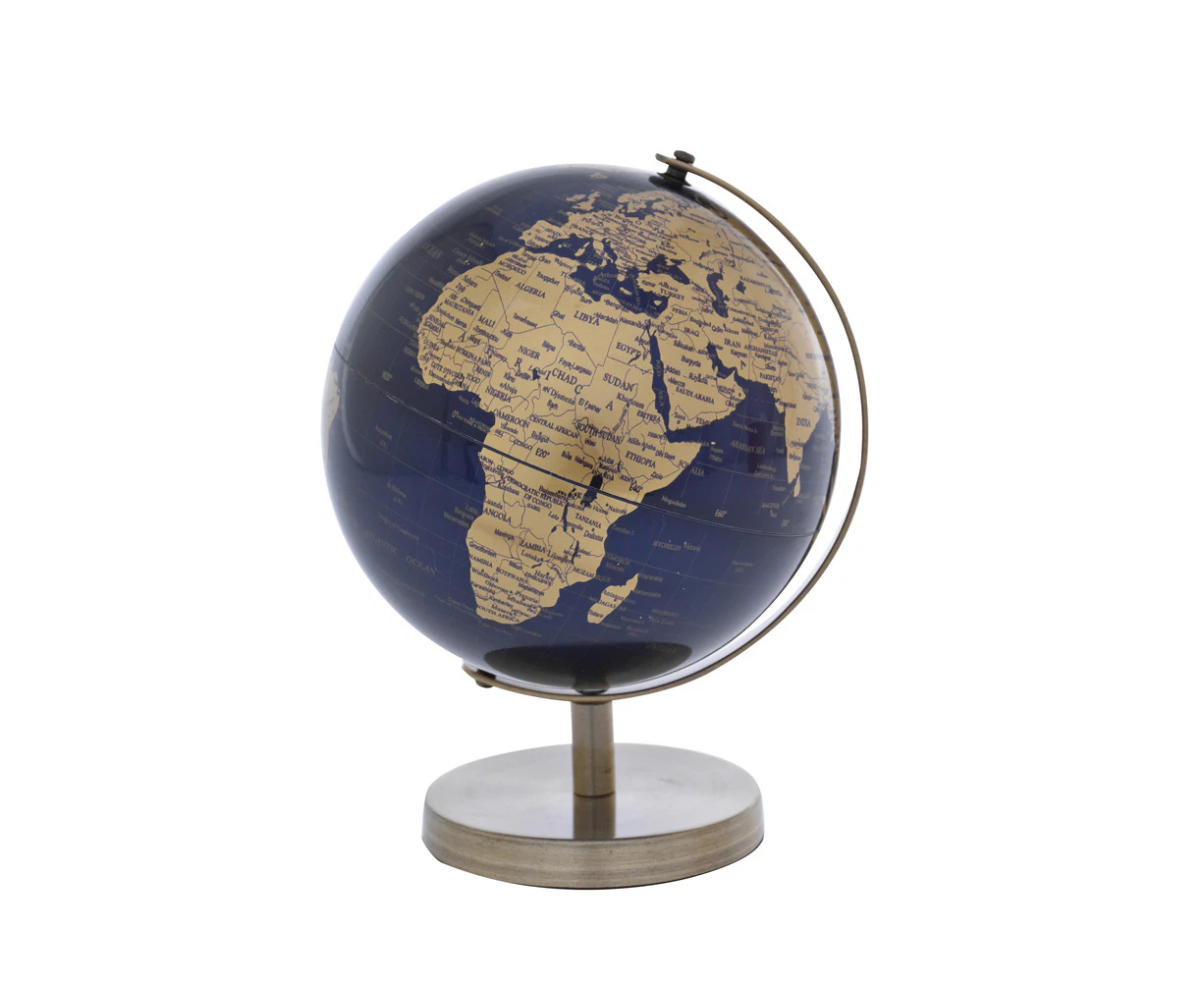 Gibson Gifts World Globe Home/Office Tabletop Display Decor 20x15cm Navy/Gold