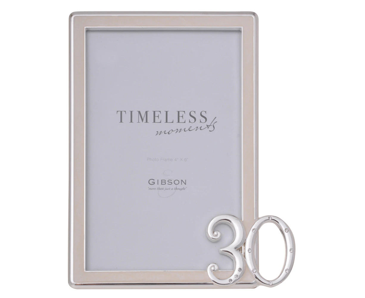 Gibson Gifts Diamond 30 Photo Frame 4x6" Picture Holder Rectangle Silver