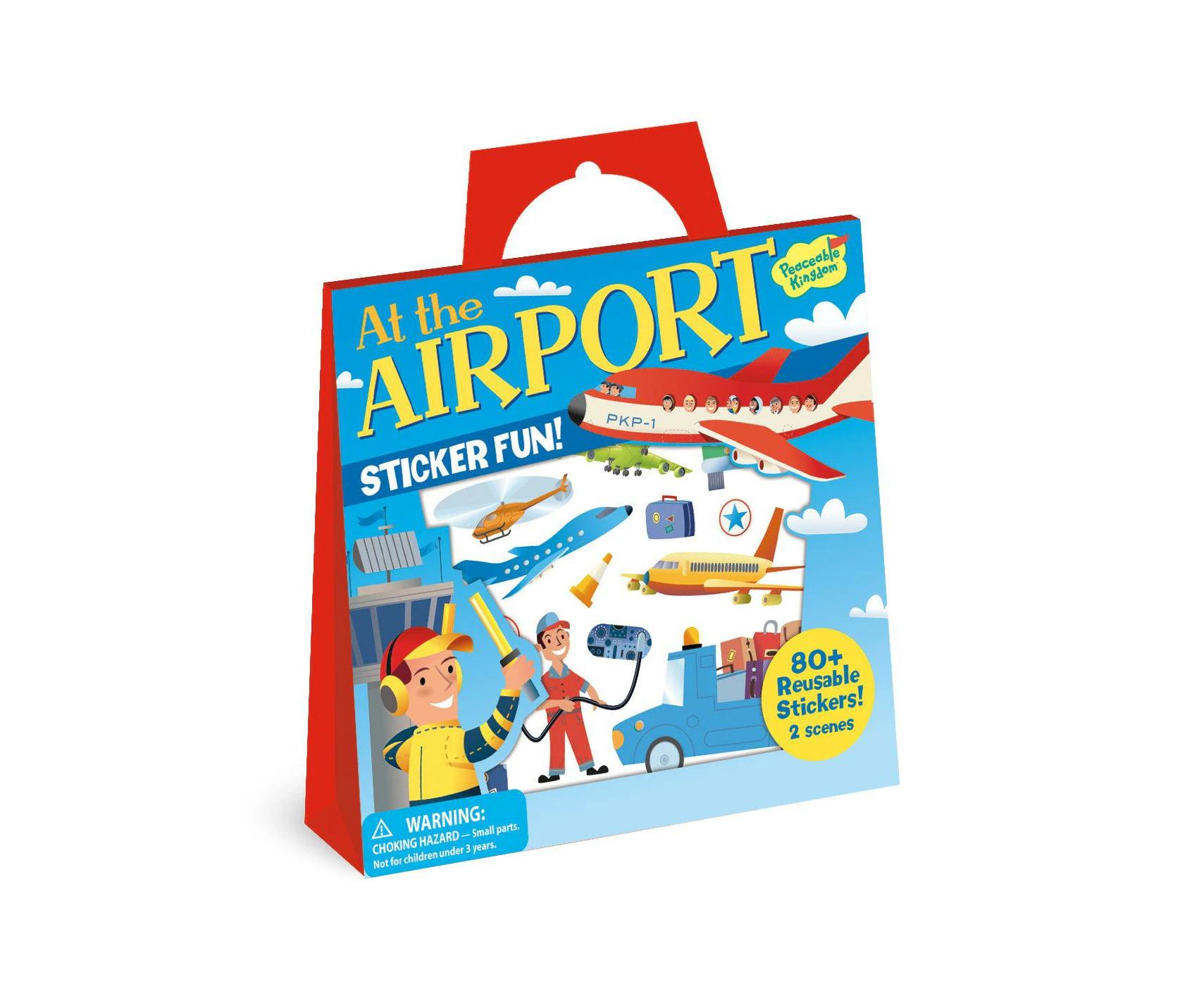 Peaceable Kingdom - At The Airport Reusable Sticker Tote