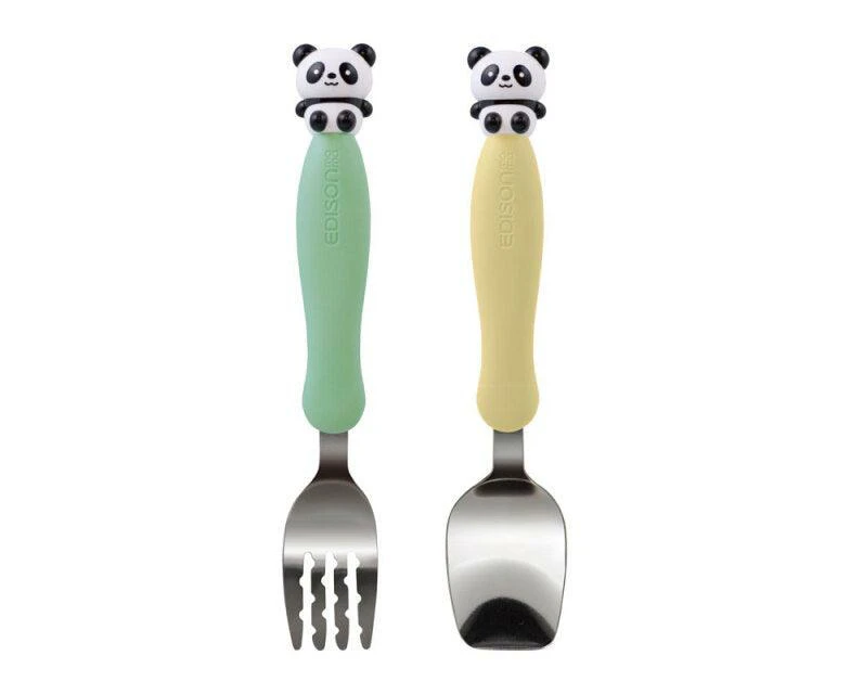 EDISONmama - Fork And Spoone Set Panda 3Y+