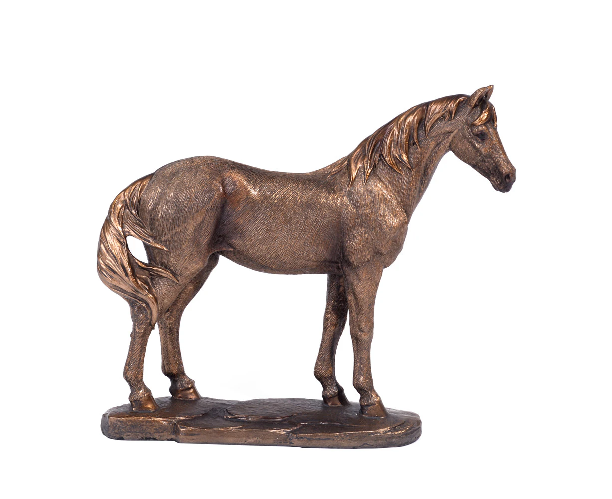 Gibson Gifts Standing Horse Home/Room Decor Tabletop Figurine 21cm Bronze