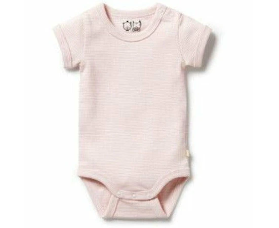 Wilson Frenchy - Organic Stripe Rib Bodysuit Cantaloupe