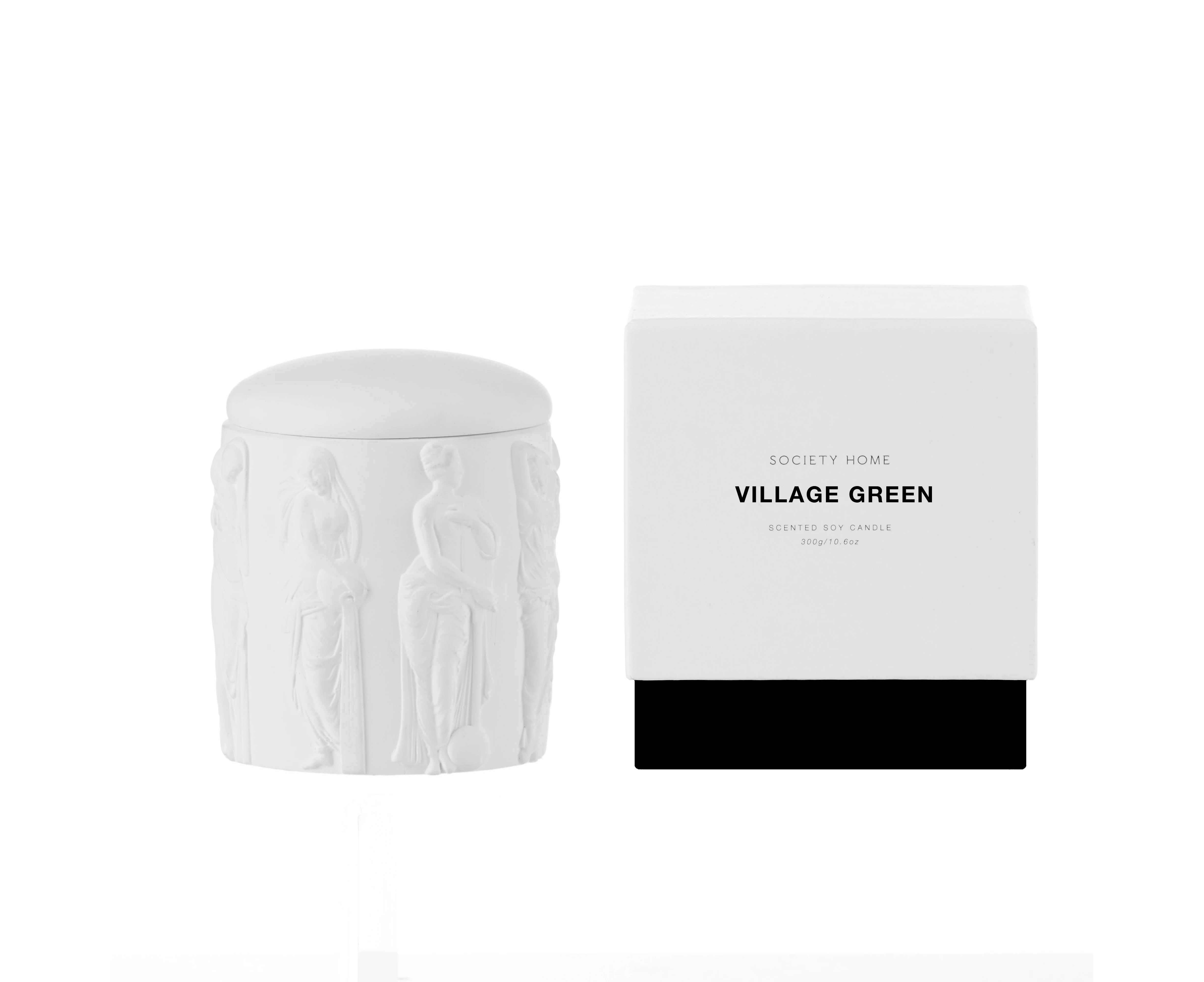 Society Home Scented Candle Village Green Refreshing Fragrant Soy Candle 300g