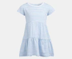 Eve Girl Youth Stripe Beach Dress - Blue