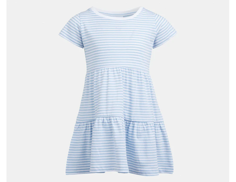 Eve Girl Youth Stripe Beach Dress - Blue