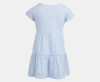 Eve Girl Youth Stripe Beach Dress - Blue